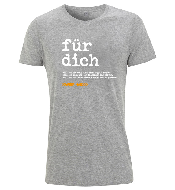 xn_shirt_men_grey_fuerdich Xavier Naidoo "Für Dich" Shirt Herren