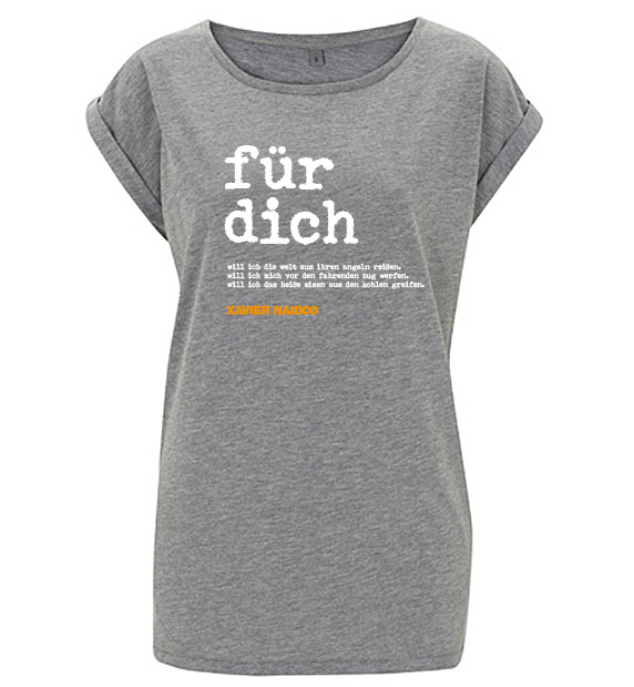 xn_shirt_women_grey_fuerdich Xavier Naidoo "Für Dich" Shirt Damen