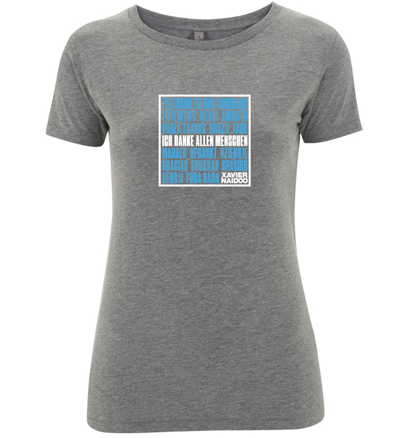 xn_shirt_women_grey_idam Xavier Naidoo "Ich Danke Allen Menschen" Shirt Damen