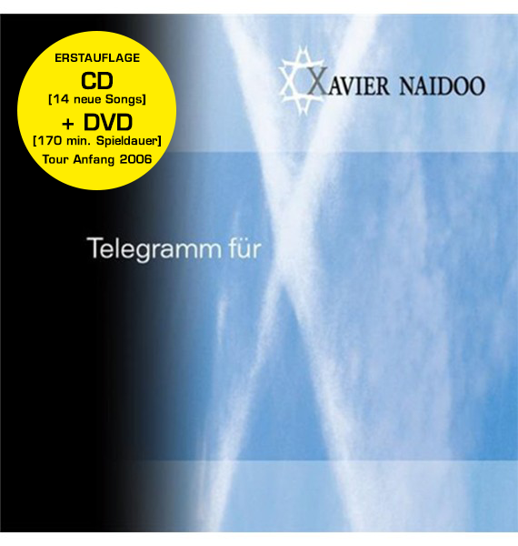 Xavier Naidoo "Telegramm für X" Erstauflage / Sammlerstück (CD + DVD)